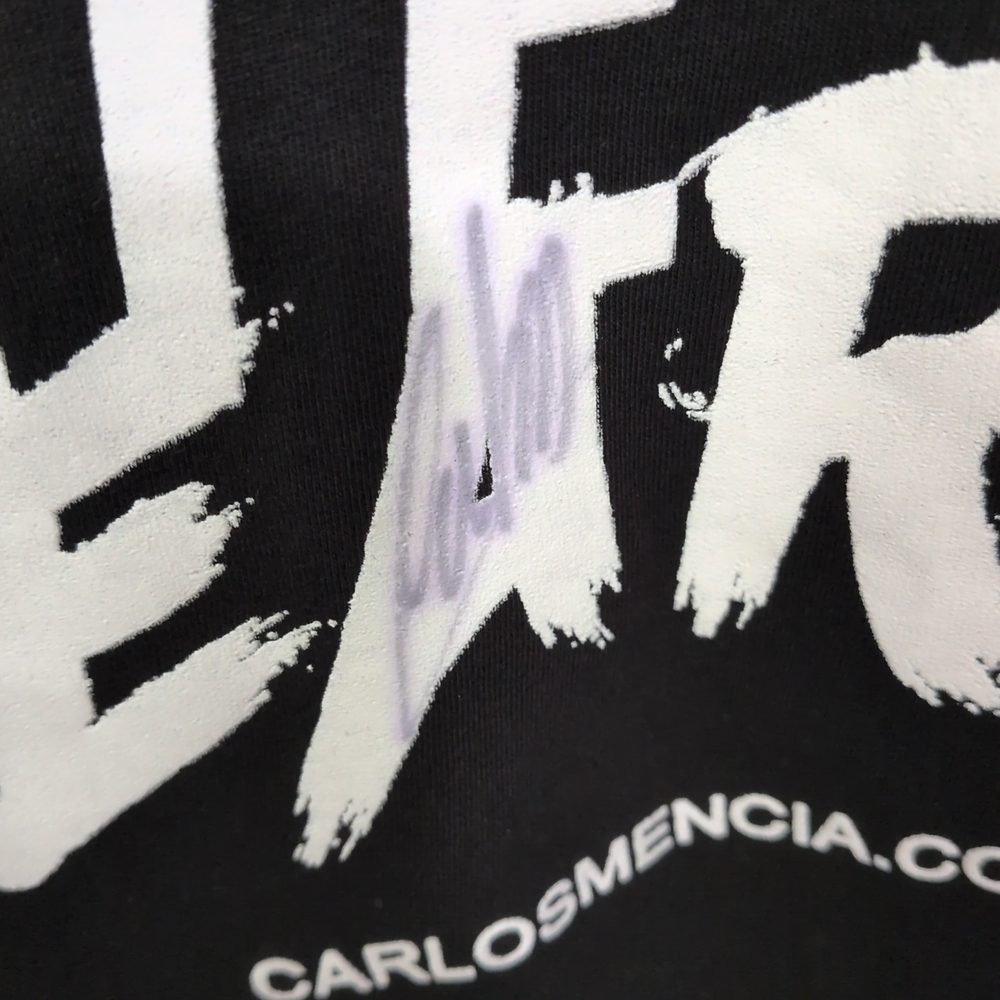 No Hate No Fear Carlos Mencia Autographed Signed T-Shirt Black XL - Picture 3 of 5